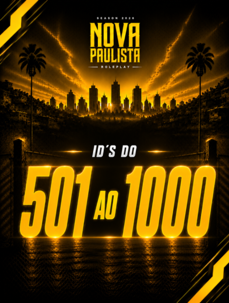 ID´S do [ 501 ] ao [ 1000 ]